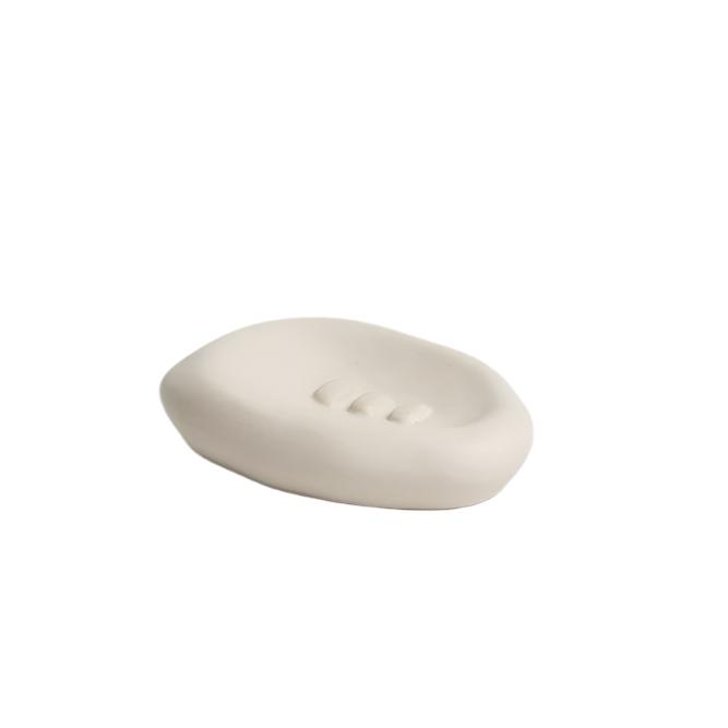 Haan Accessory Dish in olive green stoneware by Ned Collections