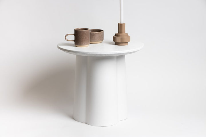 Strato Side Table styled in a modern living room