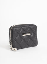 For Wallet, Quilted Black Genuine NZ Leather Zip Wallet | Federation
