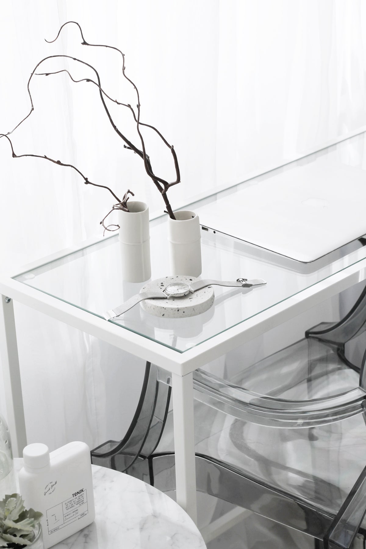 Terrazzo Dimple Tray - Medium Snow
