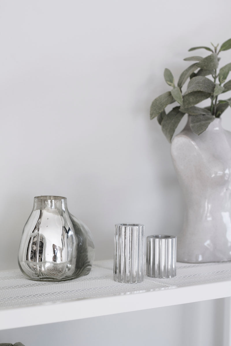 Bulb Vase Rounded - Silver