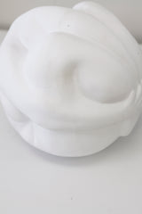 Portia Spherical Ceramic Sculpture – White Modern Art Object