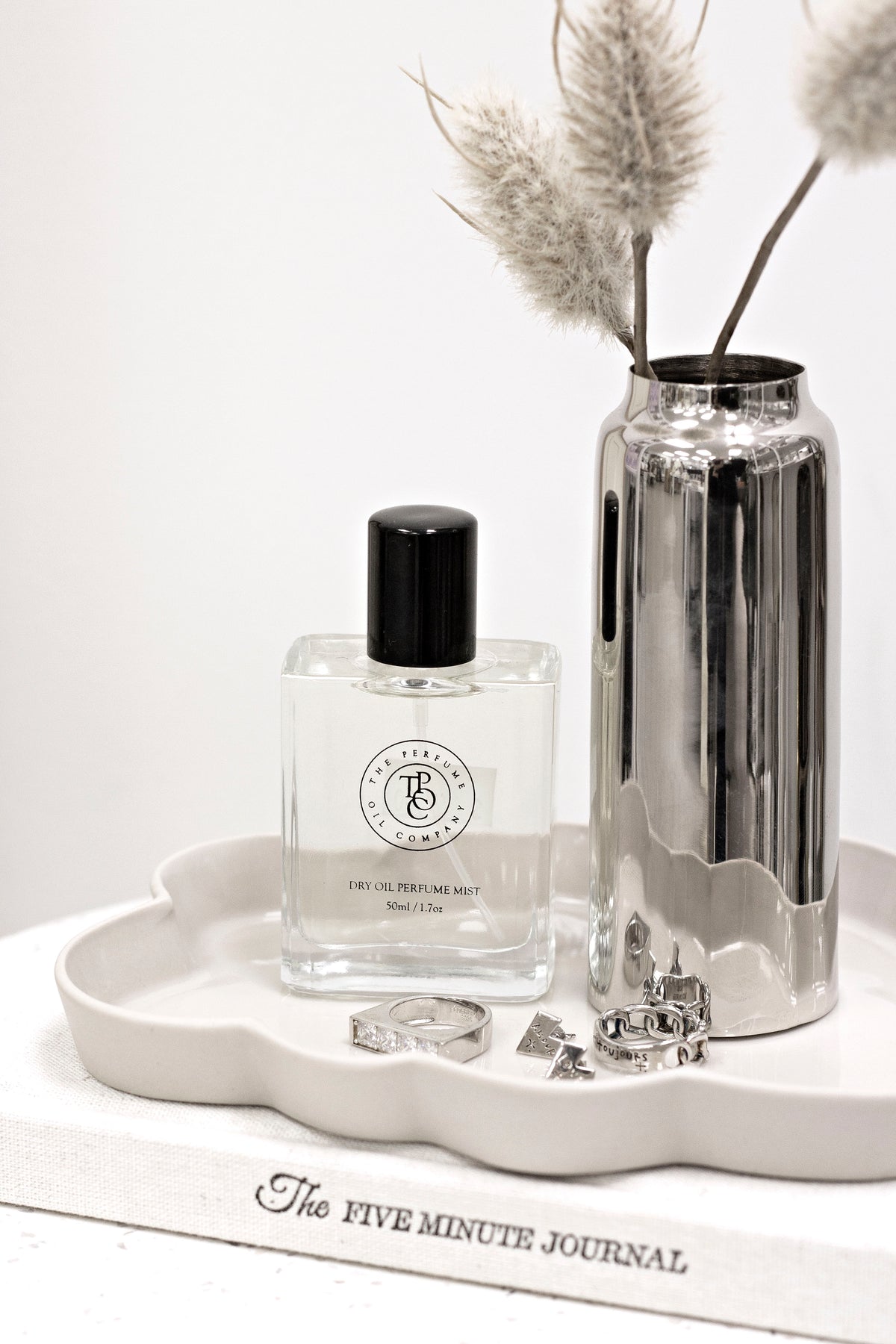 Bottle Bud Vase - Silver / Black