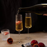 Amalfi Champagne Glasses (Set of 2) by Papier HQ — Fluted Slim-Stem