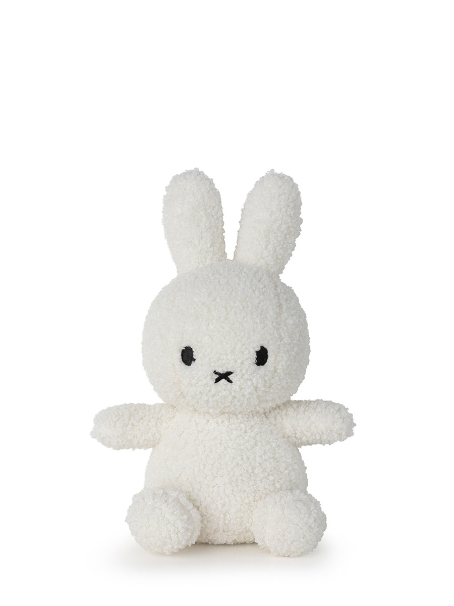 Miffy Sitting Teddy in cream terry plush, 23cm, front view on white