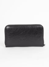 Minky Wallet, Black Genuine NZ Leather Zip Wallet | Federation