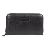 Minky Wallet, Black Genuine NZ Leather Zip Wallet | Federation