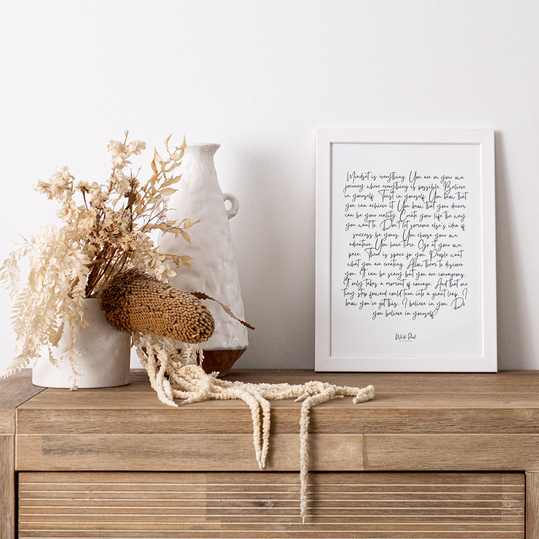 'Mindset Is Everything' Print, A4/A5 | Wilde Road