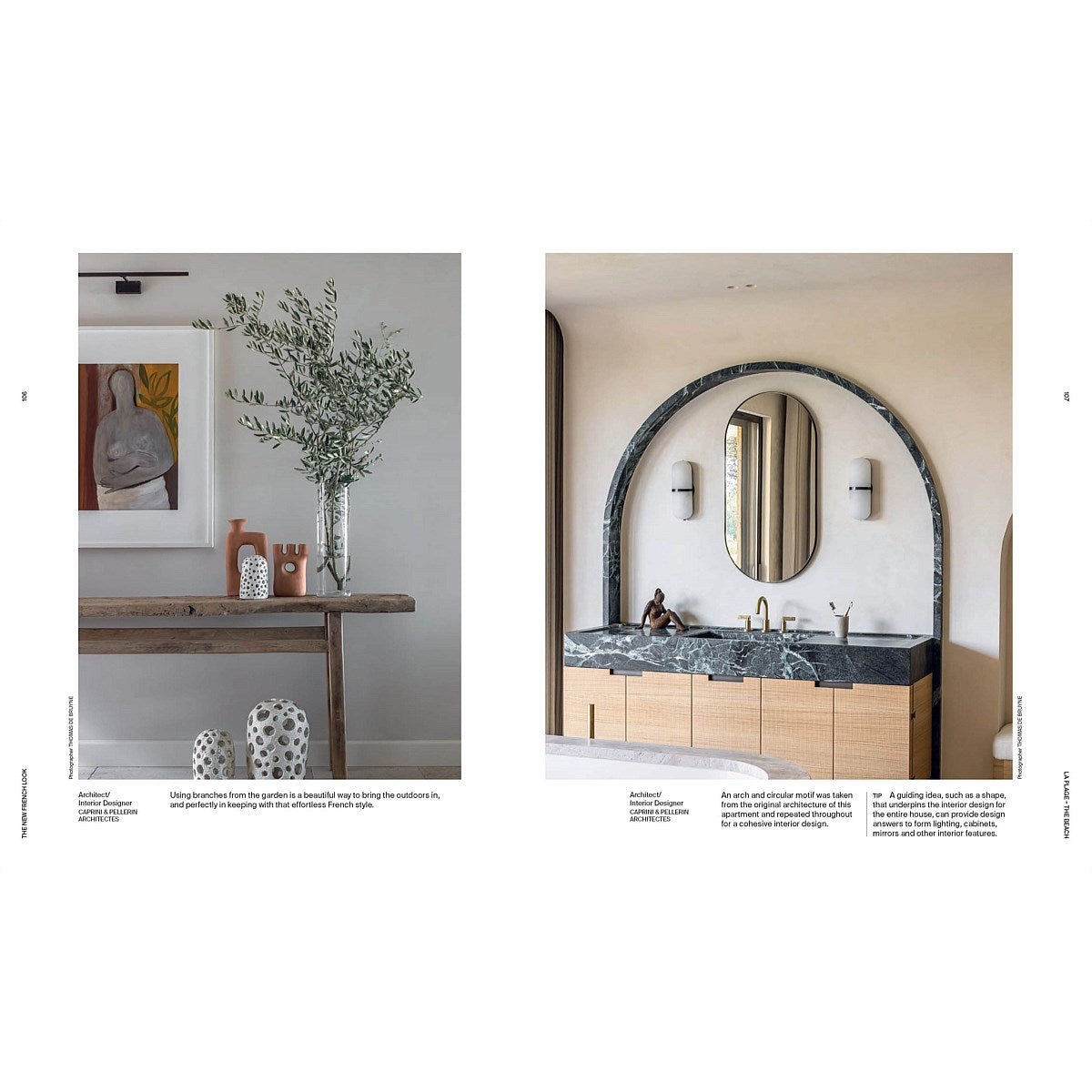 The New French Look open page spread