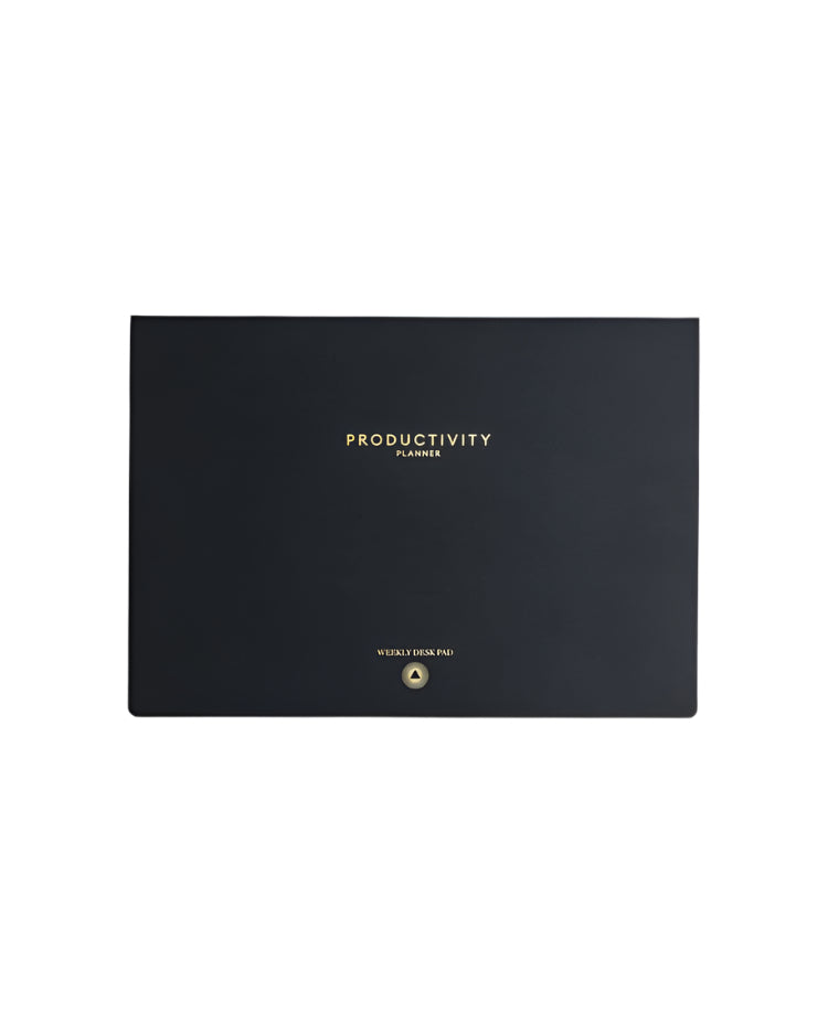 Intelligent Change Productivity Weekly Desk Pad on an office desk
