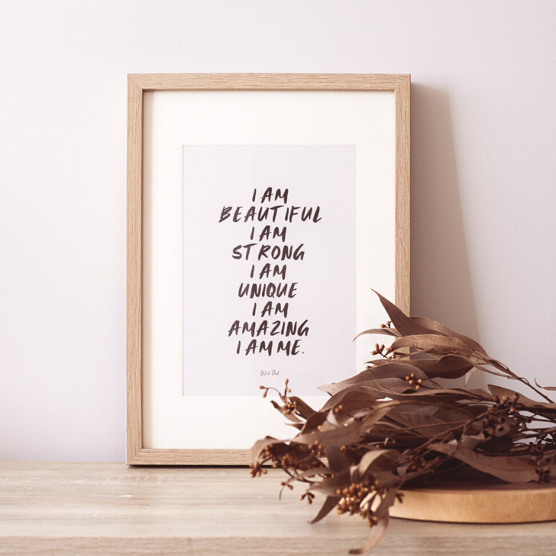 'I Am Beautiful' Print, A4/A5 | Wilde Road