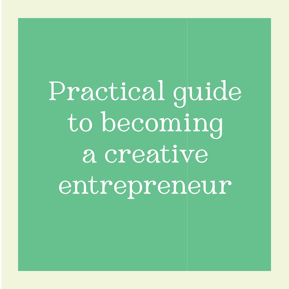 Creative Business Handbook page spread showing an interview