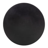 A Flux Home Westside Round Accent Table - Stonewash / Black featuring a black circle on a white background.