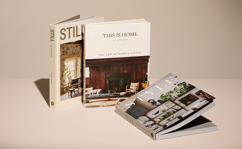This Is Home book page spread showing natural textures