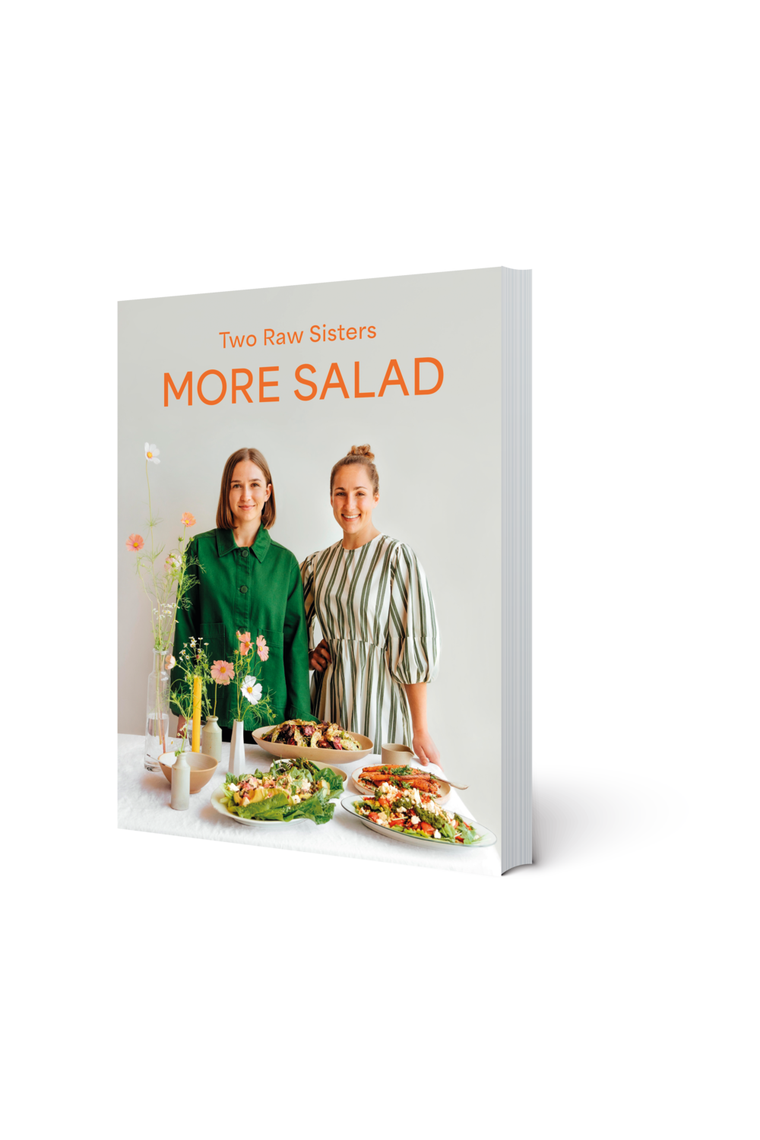 More Salad cookbook page spread showing a recipe