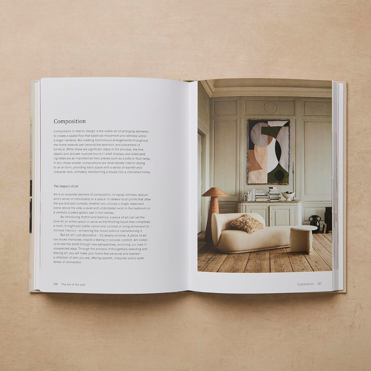 The Quiet Home page spread showing a mindful living space