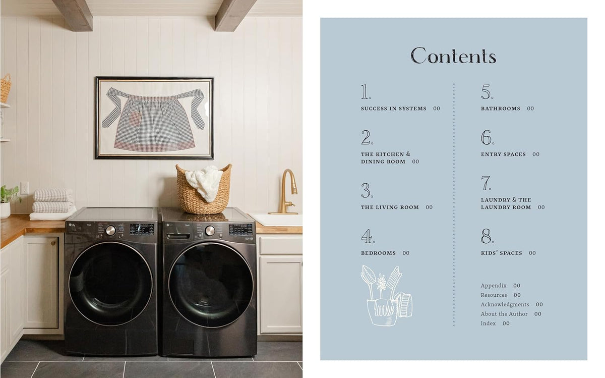 The Home Reset page spread showing a kitchen organising system