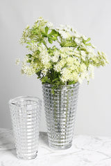 Faceted Cut Glass Vase
