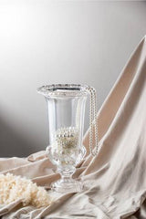 Louisa footed glass pedestal vase, second angle