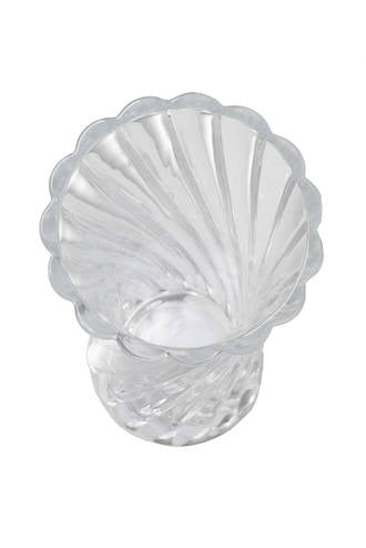A Florence Glass Vase 20cm by Flux Home on a white background.