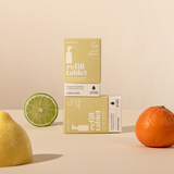 Good Change citrus kitchen cleaning tablets styled with lemons and oranges