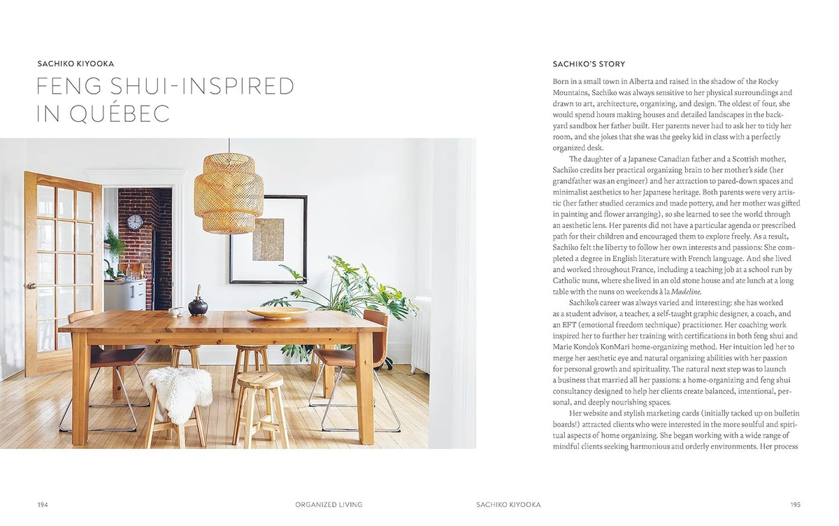 Organized Living open page spread