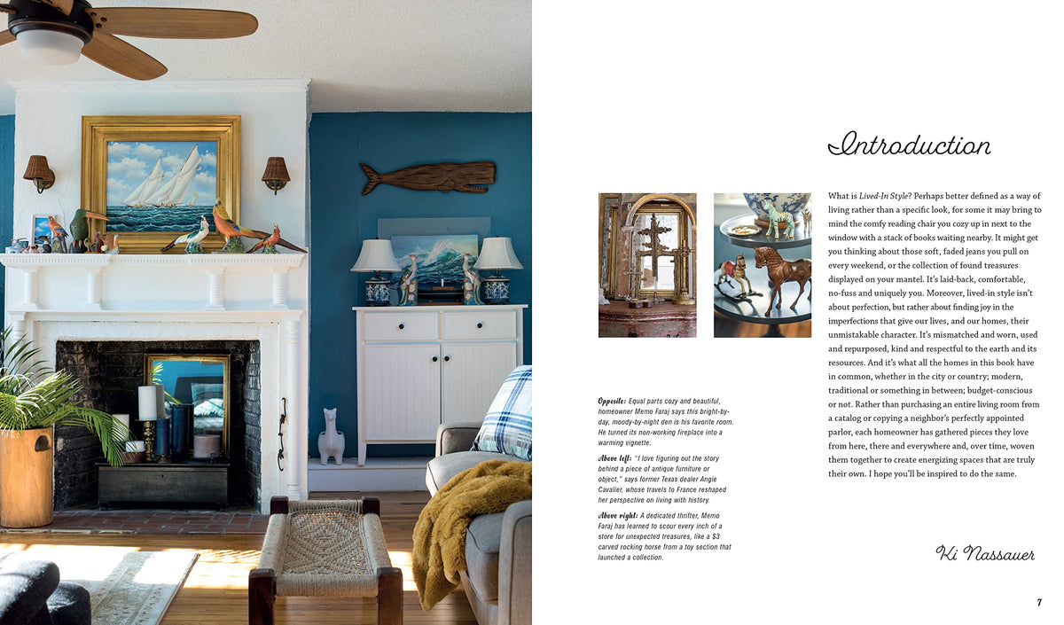 Lived In Style page spread showing a vintage-collected home