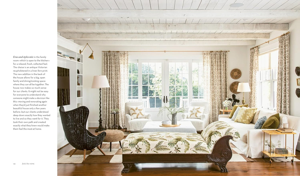 Feels Like Home page spread showing a woodland retreat