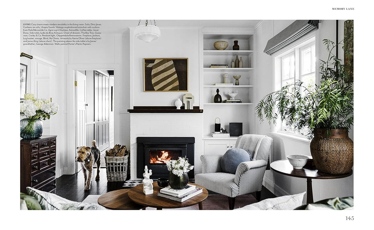Great Australian Homes page spread showing a warm contemporary interior