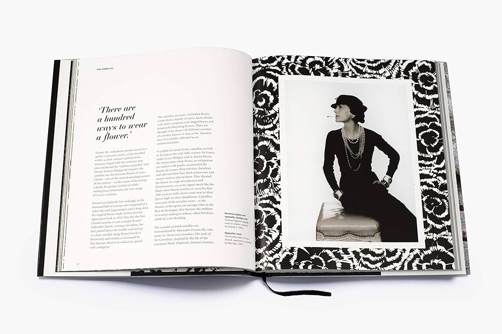 Chanel Collections and Creations book page spread showing fashion photography