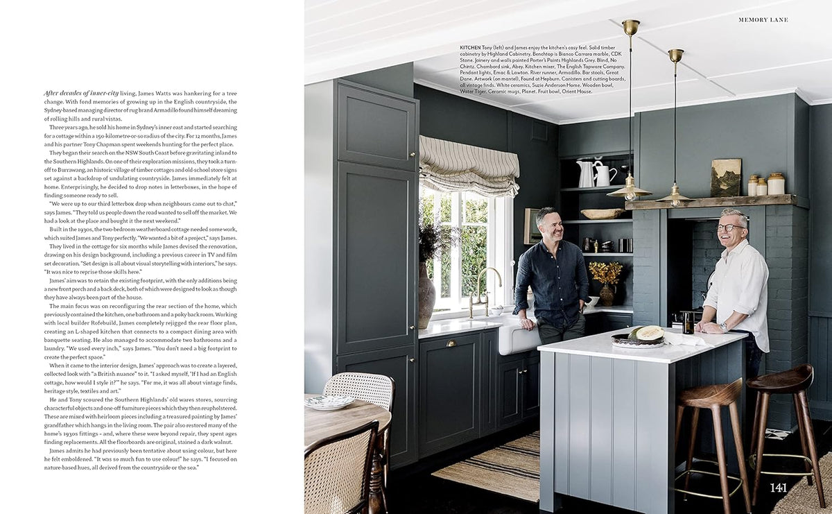 Great Australian Homes page spread showing a country residence in Berry