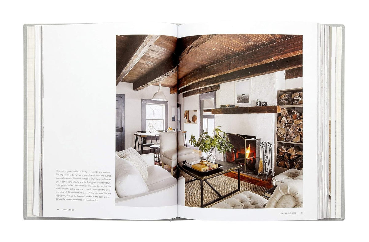 Homebody by Joanna Gaines page spread showing a living room