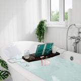 AQUALA Extendable Bath Caddy & Tray in Walnut by Umbra