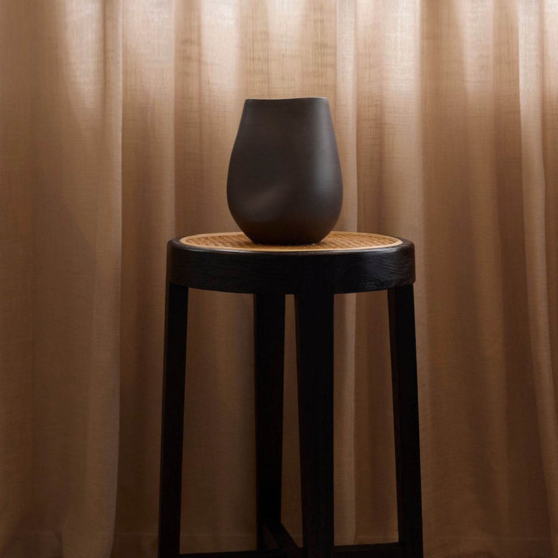 Hazel Vase - Beige/Black, Medium / Large