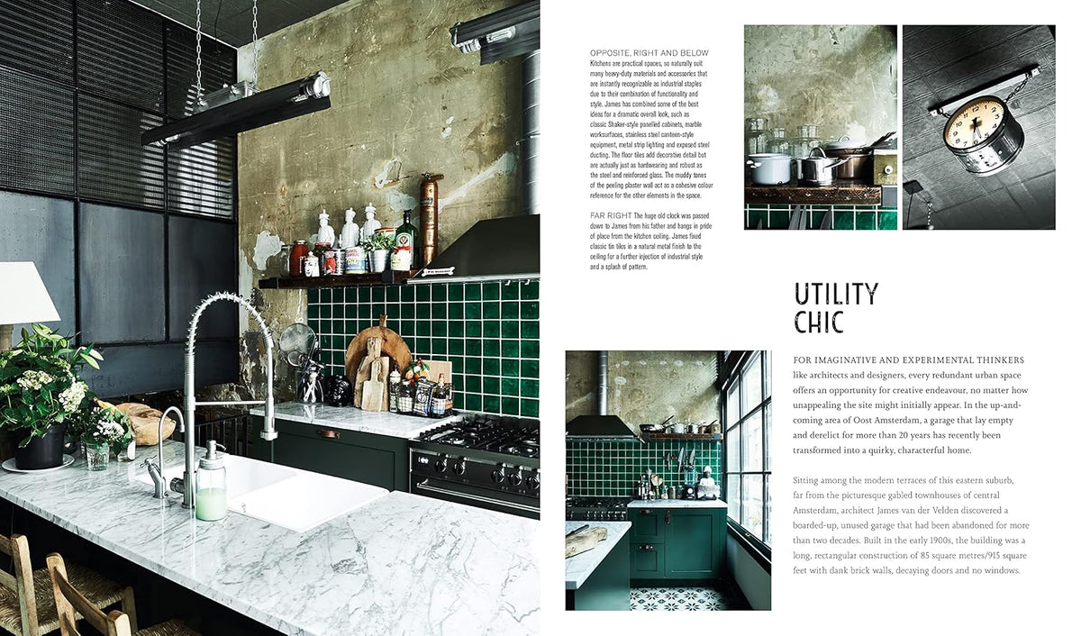 Urban Style page spread showing a loft apartment
