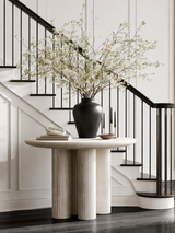 Marble Loop Chain Decor | Sculptural Stone Accent – White Marble Object
