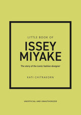 Little Book of Issey Miyake book cover in chartreuse, Japanese fashion design hardback by Kati Chitrakorn