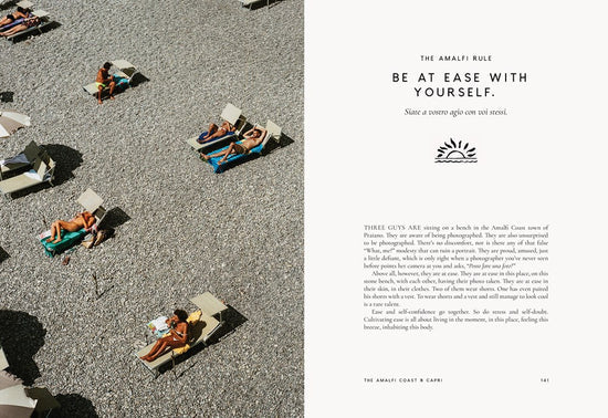 Il Dolce Far Niente page spread showing the Aeolian Islands