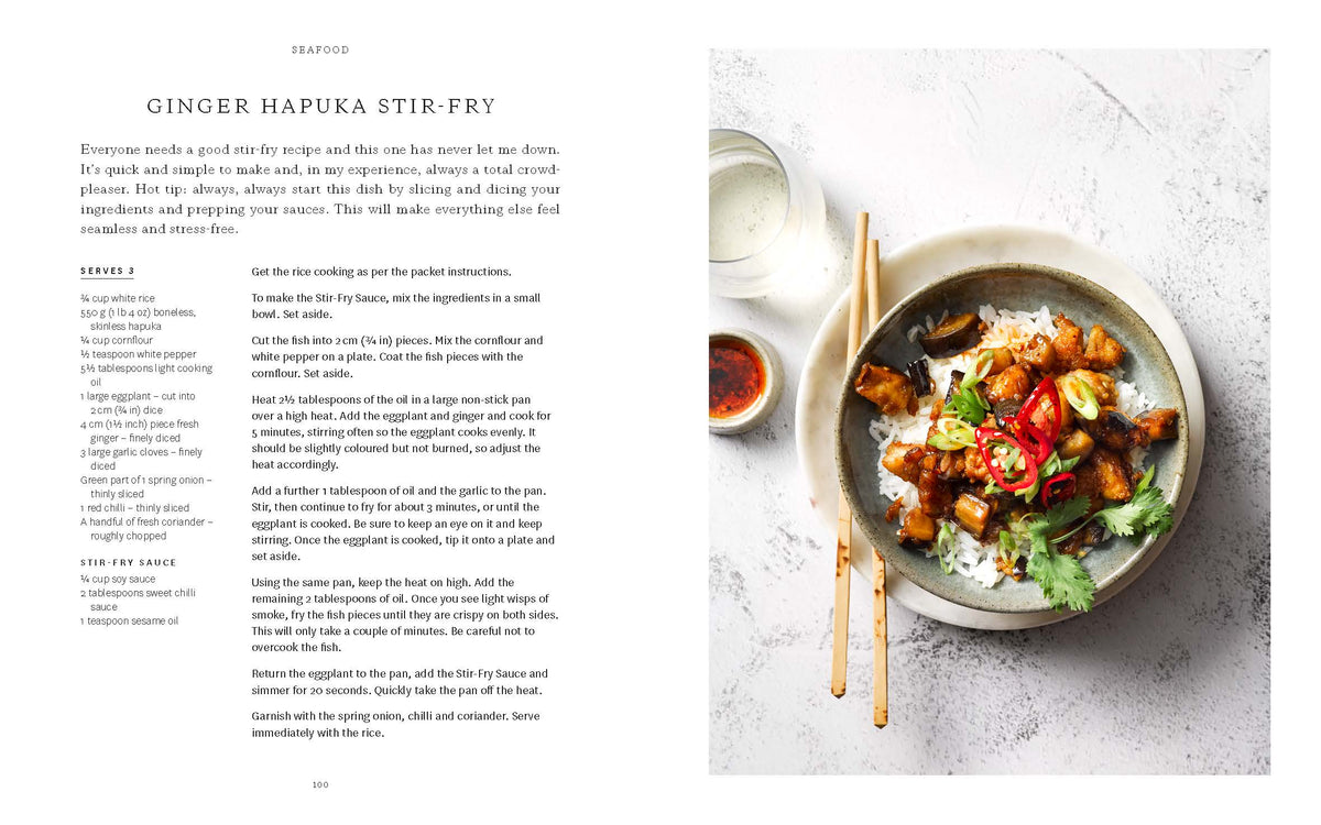 Miss Polly's Kitchen cookbook page spread flatlay