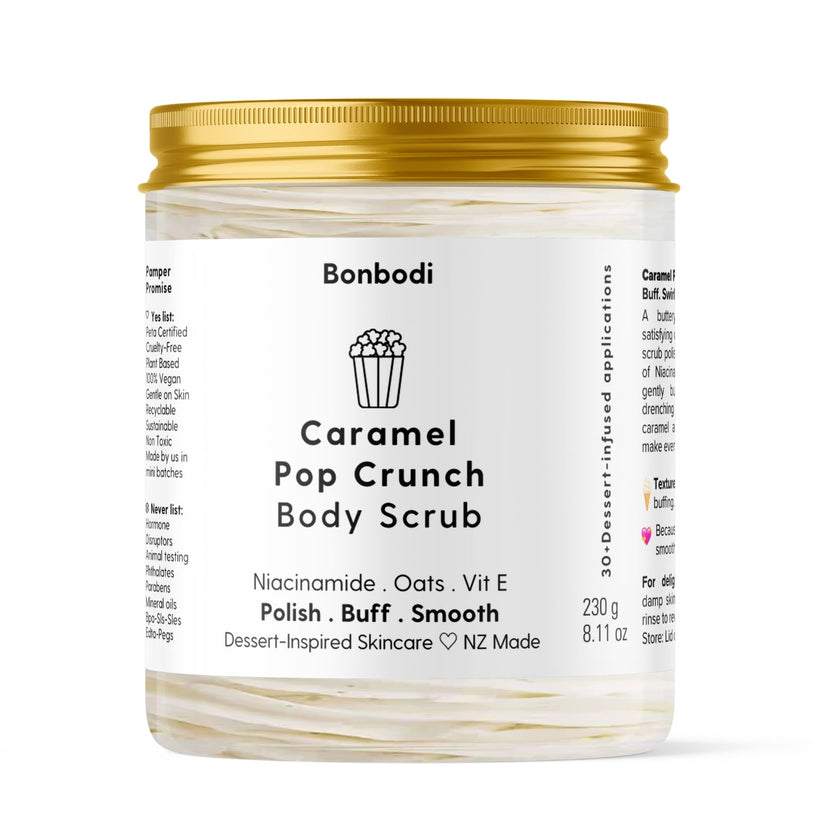 Caramel Pop Crunch Body Scrub – Whipped, Vegan & Hydrating