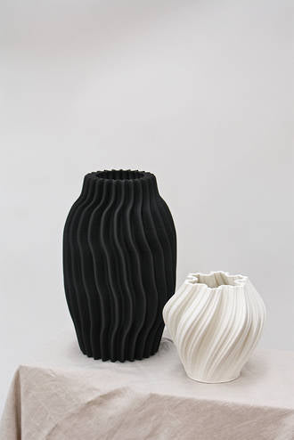 Amelie White 3D Printed Ceramic Vase