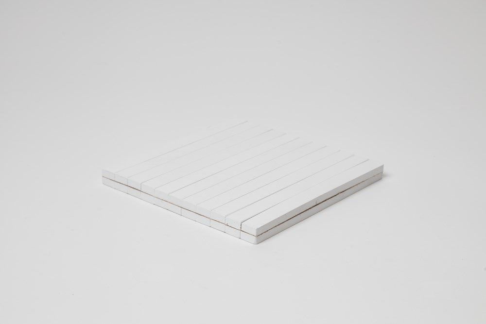 Ned Collections armchair side rest tray in a white finish on a plain white background
