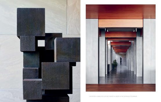 Art in Residence page spread showing a collected interior