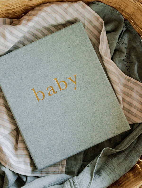 A baby shower gift: "A Baby - THE FIRST YEAR OF YOU - Boxed Baby Journal, perfect for the nursery.