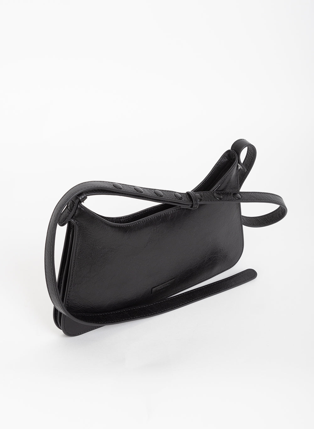 Never Bag, Black NZ Leather Shoulder Bag