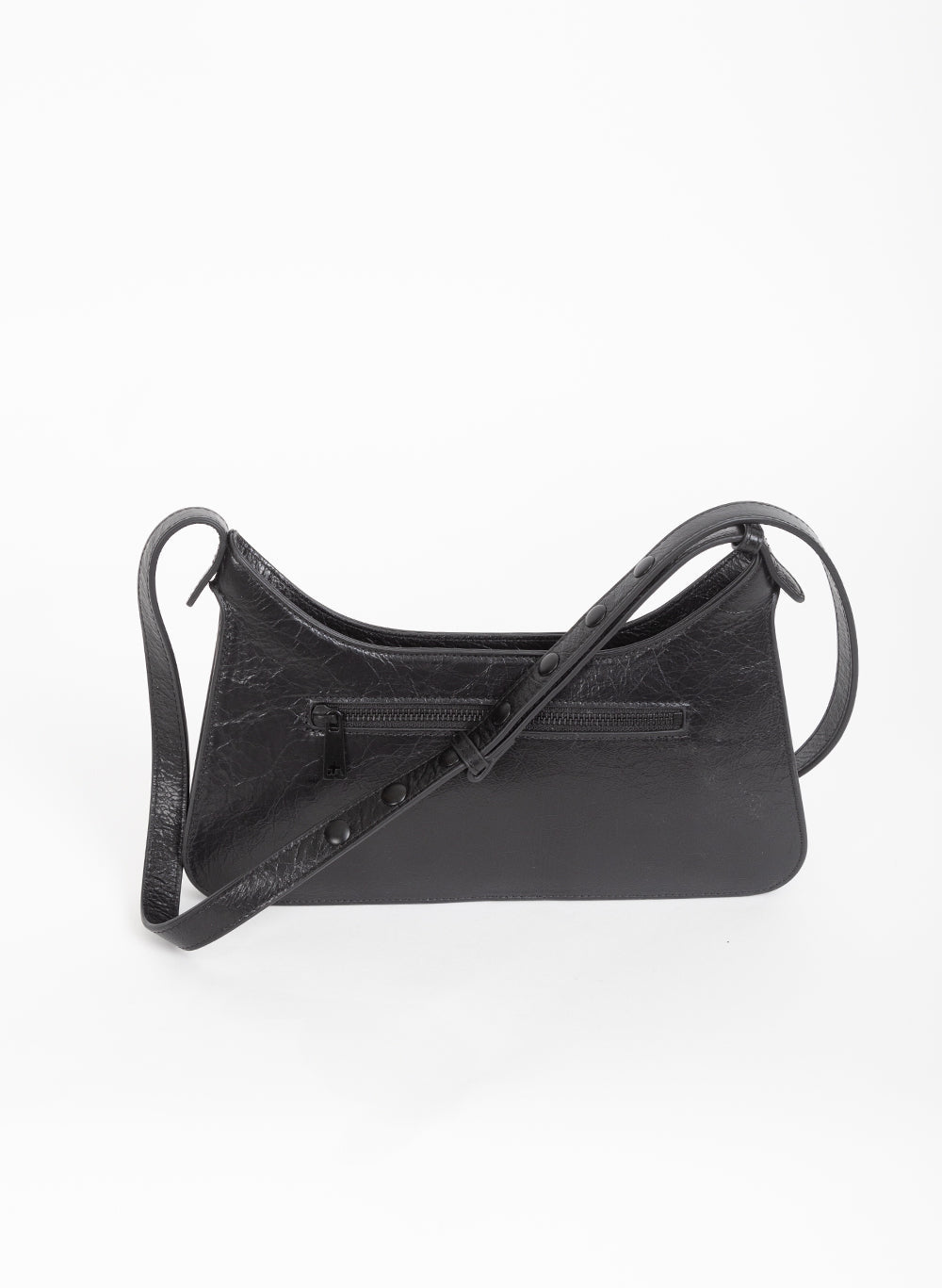 Never Bag, Black NZ Leather Shoulder Bag