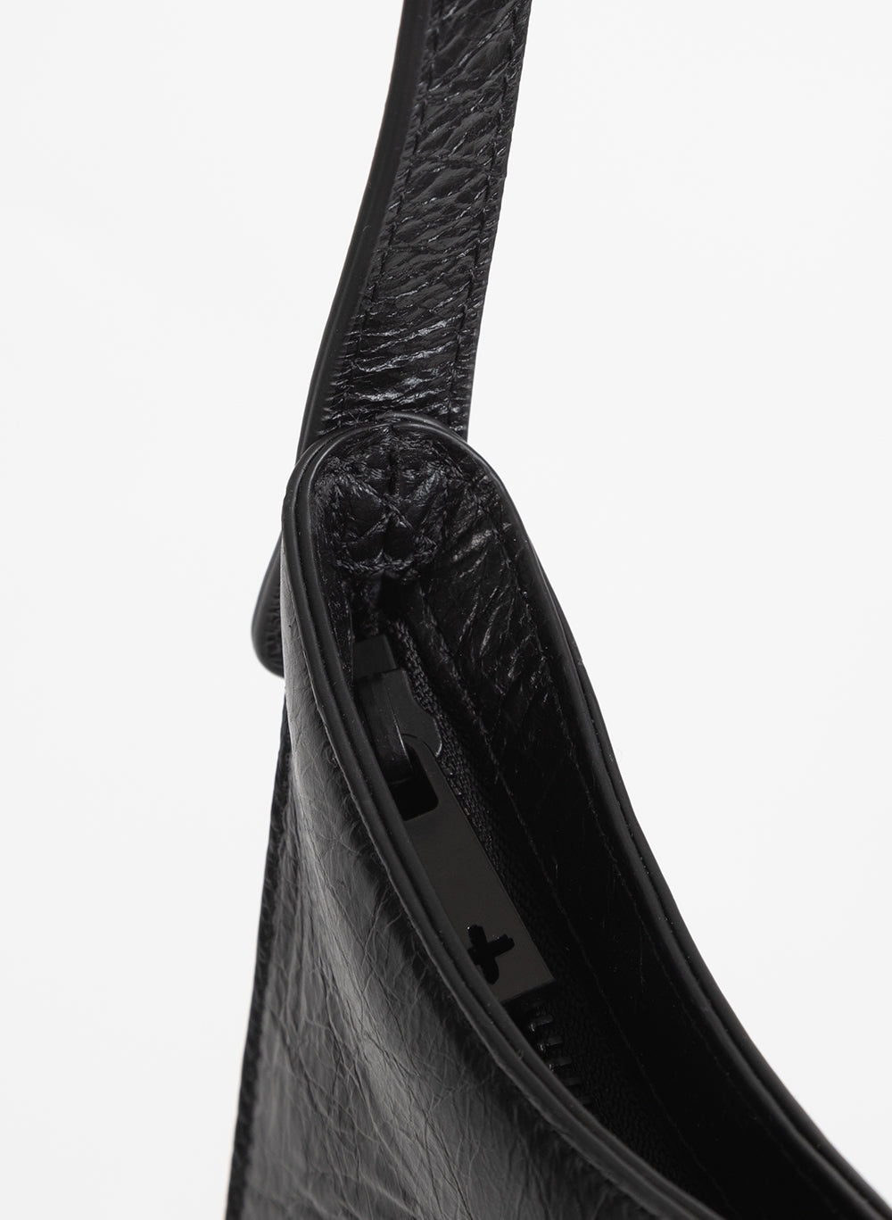 Never Bag, Black NZ Leather Shoulder Bag
