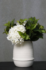 Artificial Hydrangea Leaf Bush 42cm – Lush Green Styling Stem