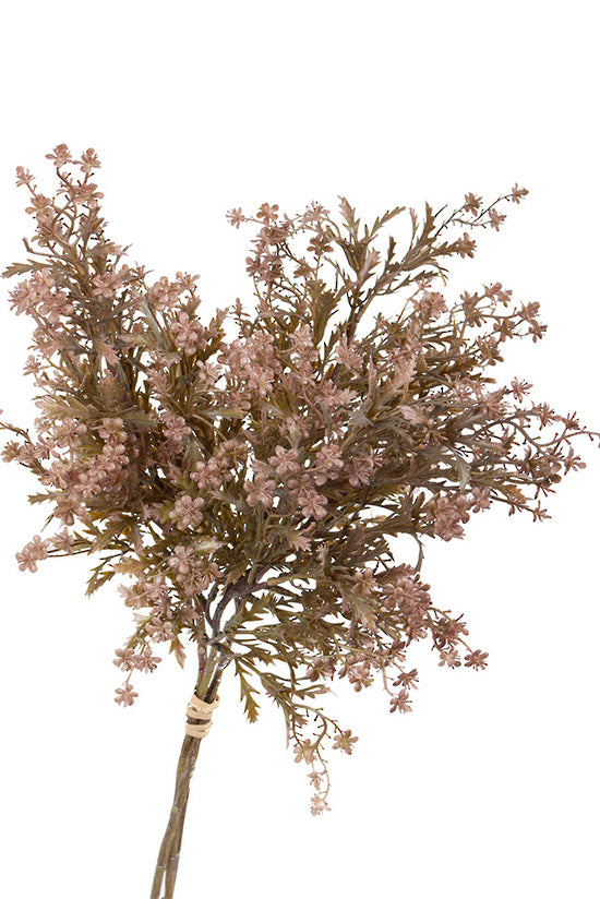Wild Blossom Bundle, Grey-Green & Dusky Pink 61cm Faux Stem