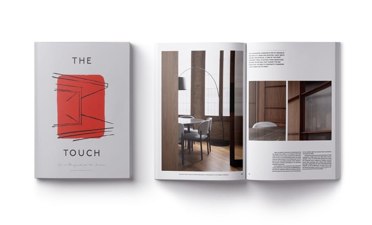 The Touch page spread showing a sensory interior